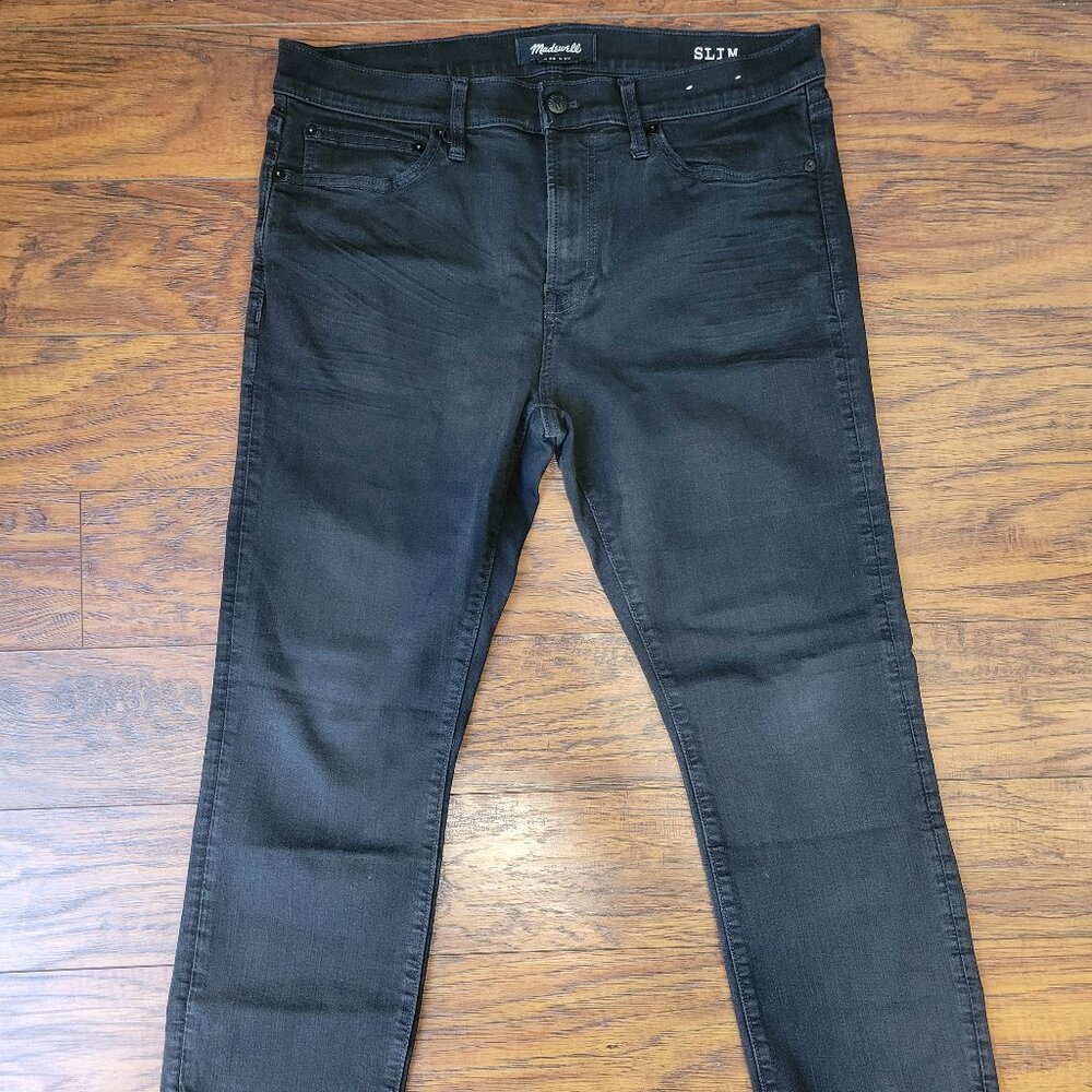 MADEWELL Men's Slim Fit Black Jeans Denim Pants sz 33x30 EUC Premium Casual